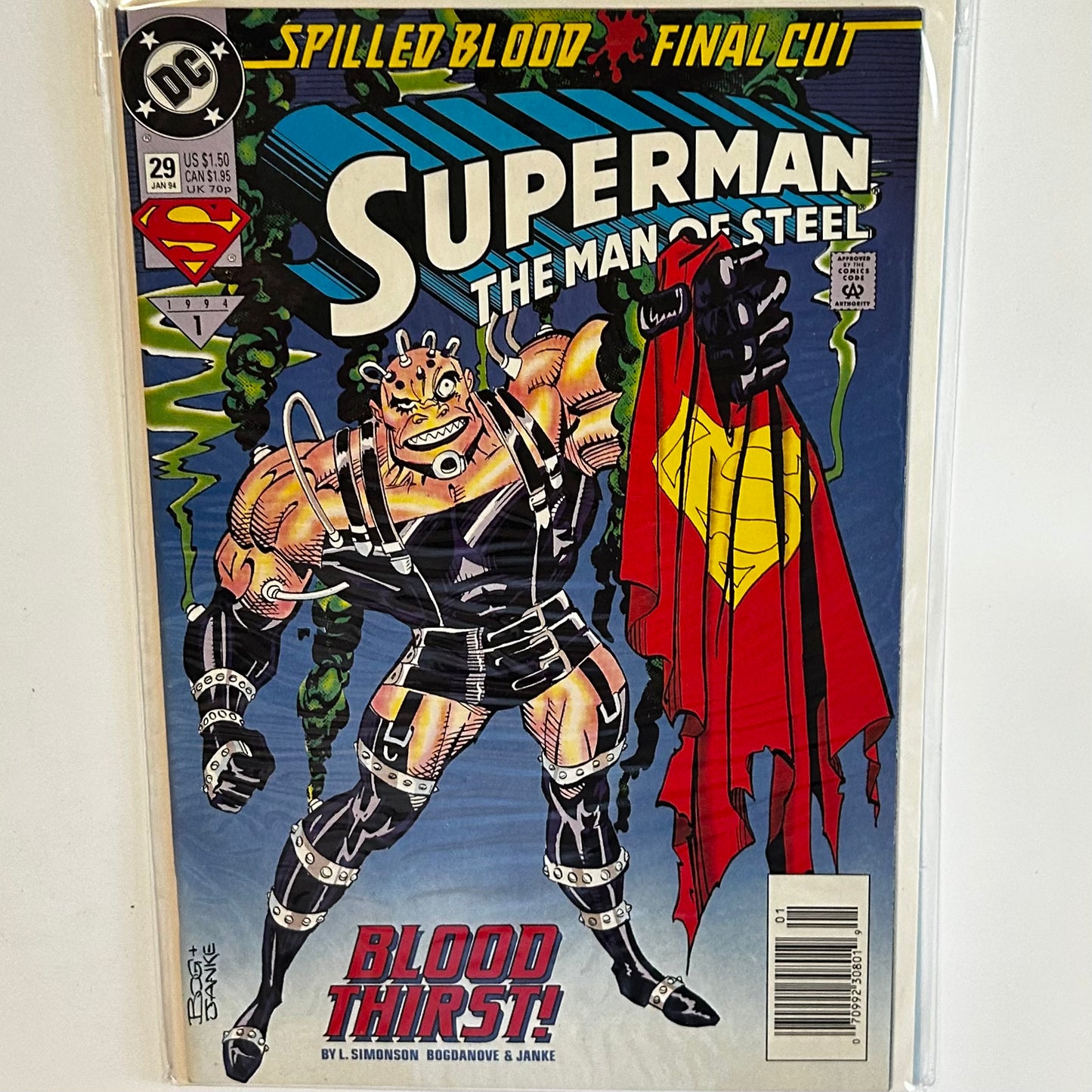 Superman Man of Steel #29 Newsstand