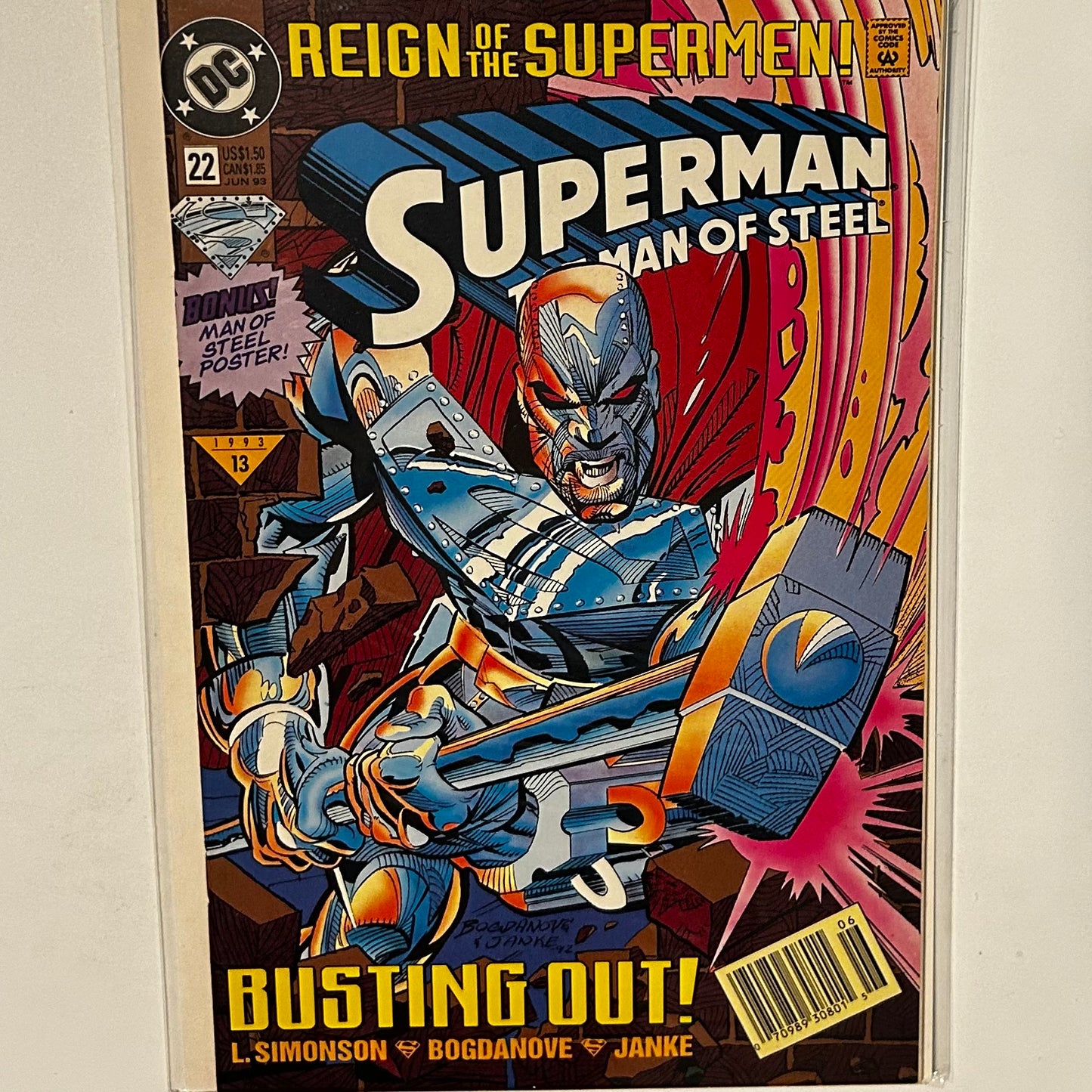 Superman Man of Steel #22 Newsstand