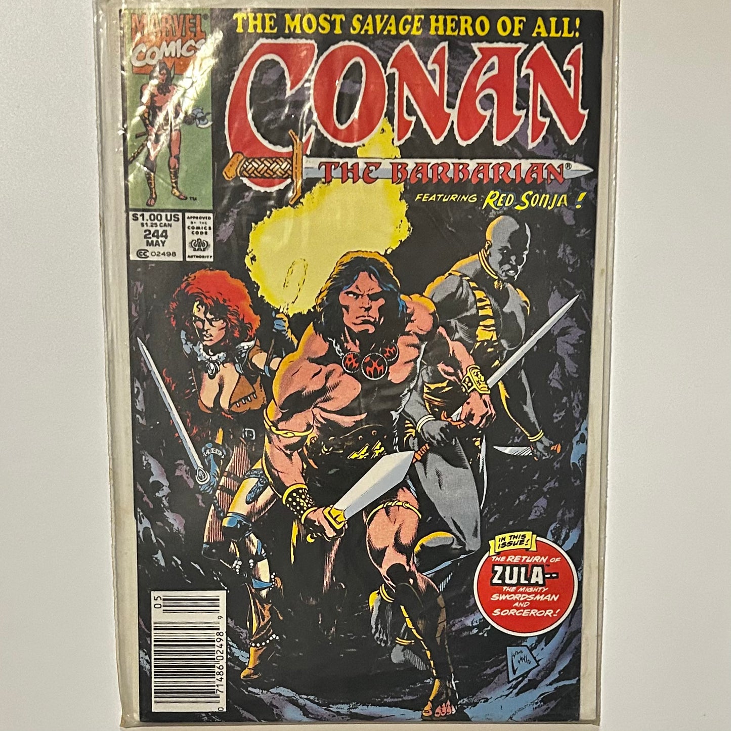 Conan the Barbarian #244 Newsstand