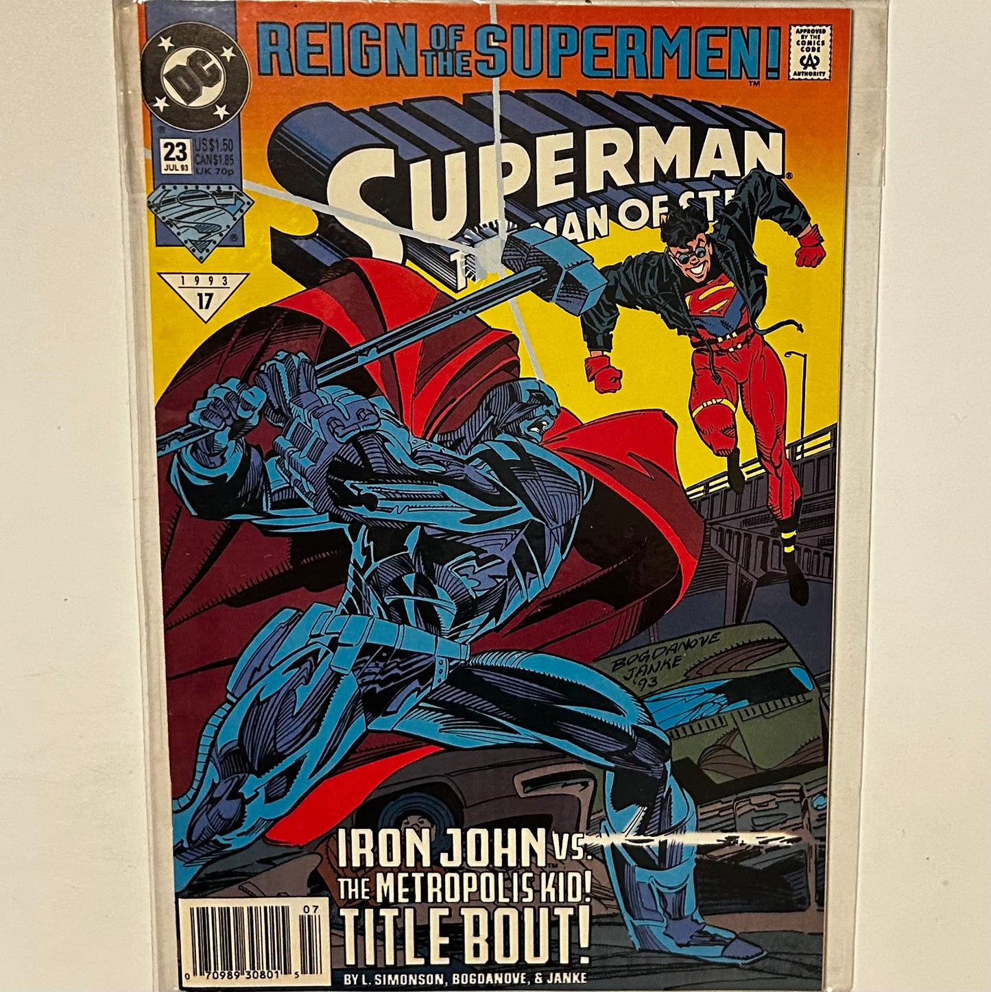 Superman Man of Steel #23 Newsstand