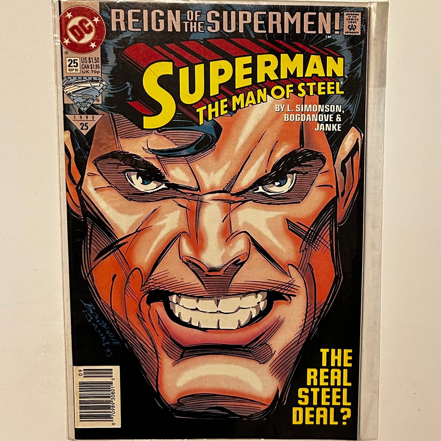 Superman Man of Steel #25 Newsstand
