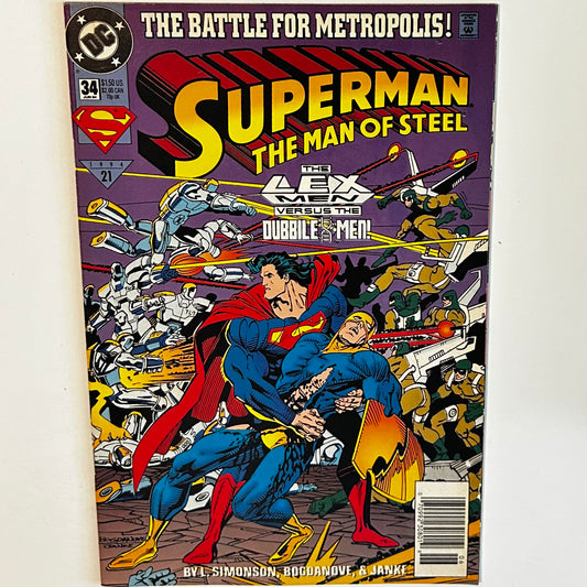 Superman Man of Steel #34 Newsstand