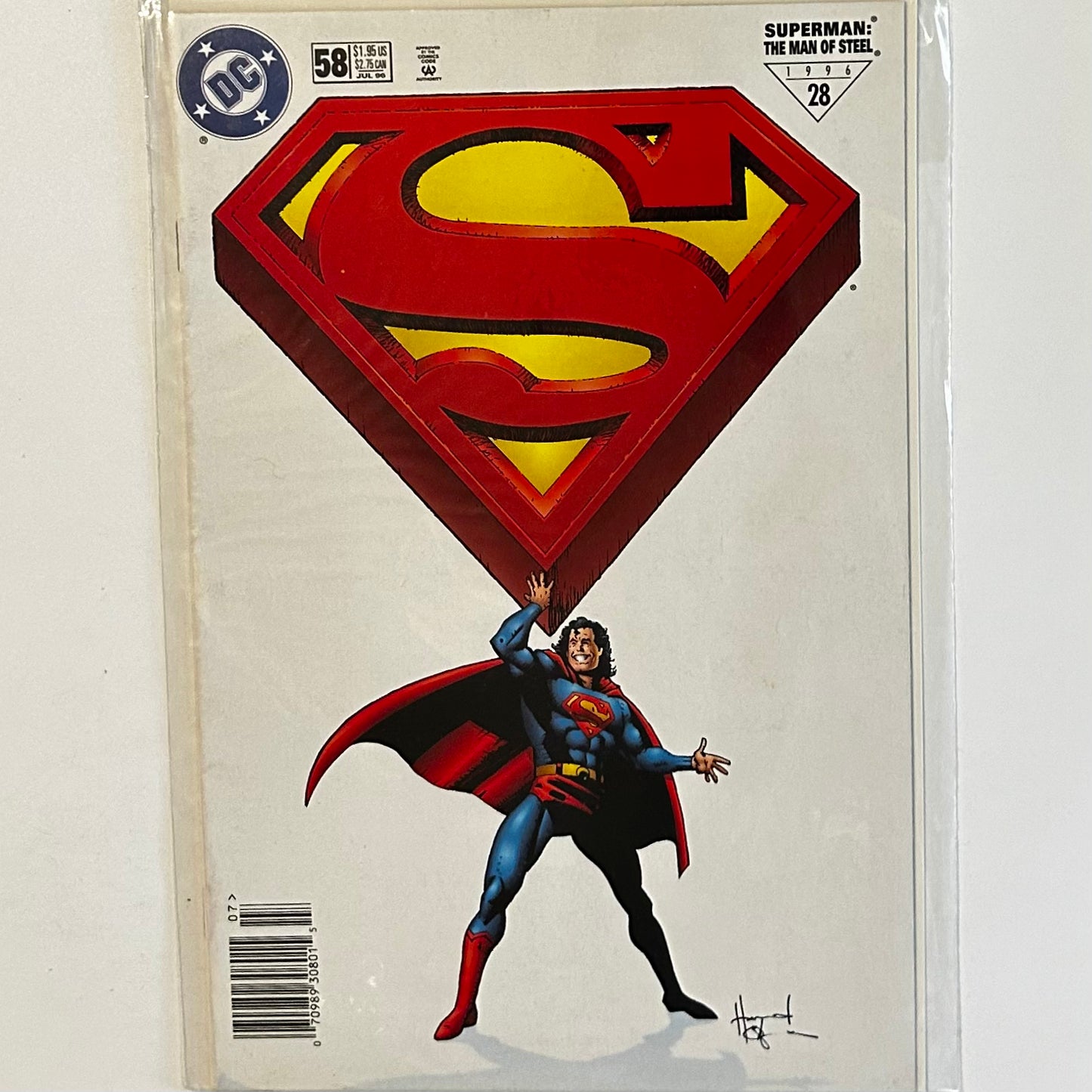Superman Man of Steel #58 Newsstand