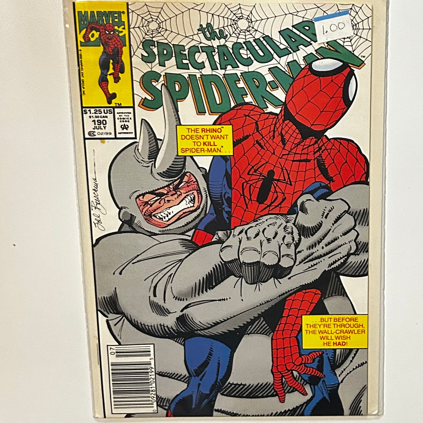 The Spectacular Spider-Man #190 Newsstand